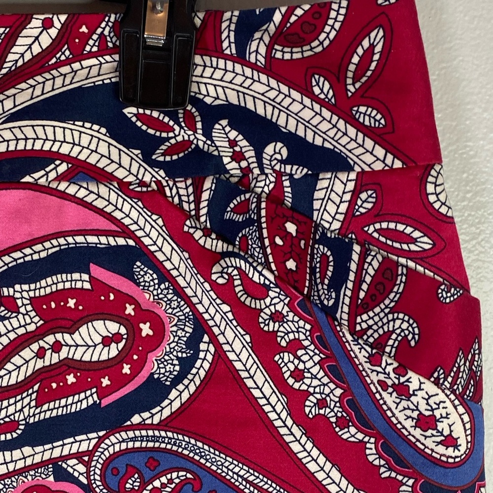 Charter Club Multi Color Paisley Straight Pencil Lined Pockets Size 14 SKU0443 - Picture 2 of 7